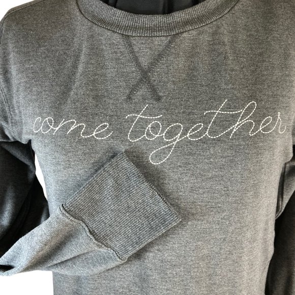 C&C California Come Together Ultra Soft Comfy Gray Sweatshirt Sz M Lightweight - Picture 7 of 15